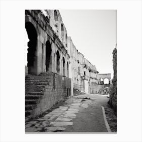 Pula, Croatia, Black And White Old Photo 1 Canvas Print