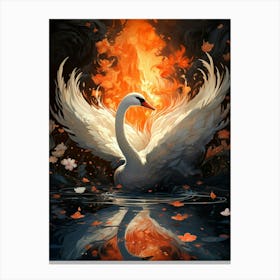 Swan Fire Canvas Print