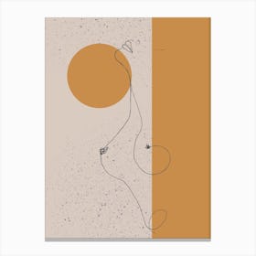 Climax Yellow Abstract Line Canvas Print