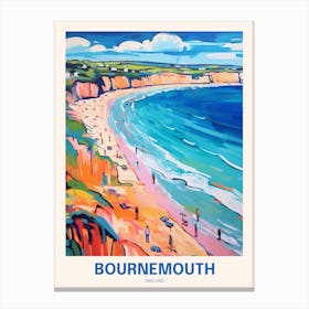 Bournemouth England 2 Uk Travel Poster Canvas Print