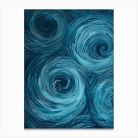 Blue Swirls 2 Canvas Print