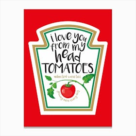 Tomatoes Label Canvas Print