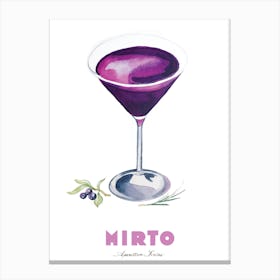 Mirto Cocktail Painting Canvas Print