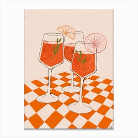 Orange Martini 1 Canvas Print