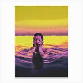 Psychedelic Ocean Portrait Canvas Print