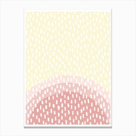 Mono White And Pinks Canvas Print