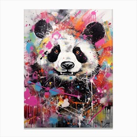 Panda Art In Graffiti Art Style 1 Canvas Print