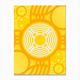 Geometric Abstract Glyph in Happy Yellow and Orange n.0046 Canvas Print