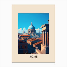 Rome Italy 2 Vintage Travel Poster Canvas Print