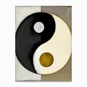 Yin Yang 2, Symbol Abstract Painting Canvas Print