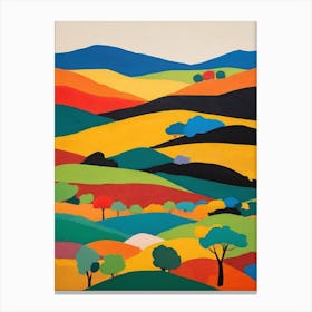 Abstract Colorful Minimalist Landscape Painting (47) Canvas Print