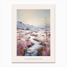 Dreamy Winter National Park Poster  Cairngorms National Park Scotland 3 Canvas Print