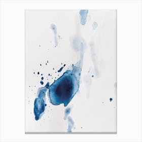 Sea Blue Abstract Aquarelle 1 Canvas Print