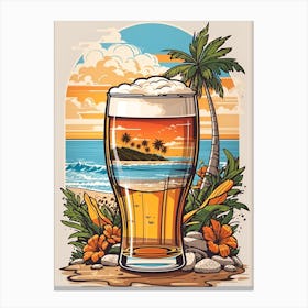 Beer On The Beach Canvas Print