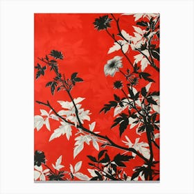 Great Japan Hokusai Japanese Floral 1 Canvas Print