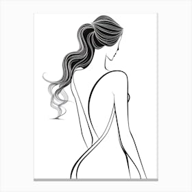 Line Art Woman Body 22 Canvas Print