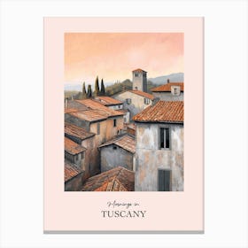 Mornings In Tuscany Rooftops Morning Skyline 4 Canvas Print