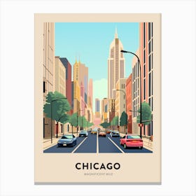 Magnificent Mile 4 Chicago Travel Poster Canvas Print