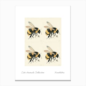 Cute Animals Collection Bumblebee 2 Canvas Print