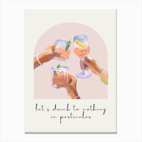 Cheers Cocktails Canvas Print