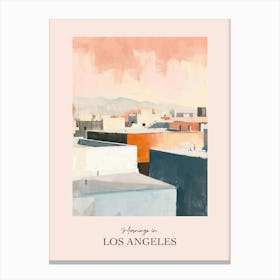 Mornings In Los Angeles Rooftops Morning Skyline 1 Canvas Print