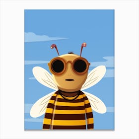 Little Honey Bee 2 Wearing Sunglasses Canvas Print