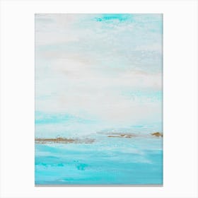 Teal Sea Abstract Painting 1 Canvas Print