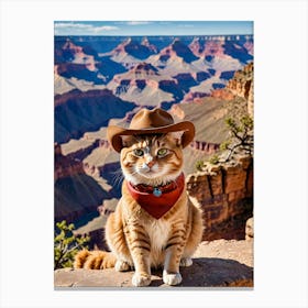 Clawed Around the World Iconic Selfies Grand Canyon Cat Lienzo