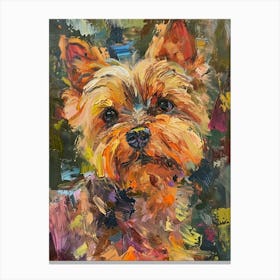 Yorkshire Terrier Acrylic Painting 7 Canvas Print