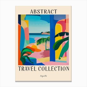 Abstract Travel Collection Poster Anguilla 6 Canvas Print