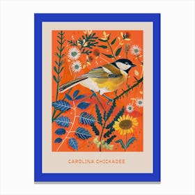 Spring Birds Poster Carolina Chickadee 4 Canvas Print