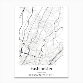 Eastchester,United States Minimalist Map Stampe su tela