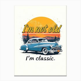 Classic Car Statement Poster Canvas Print