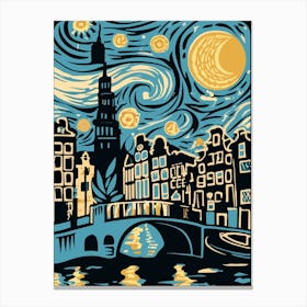 Amsterdam Starry Night Canvas Print