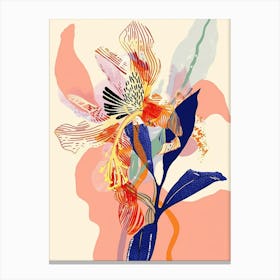 Colourful Flower Illustration Bergamot 3 Canvas Print