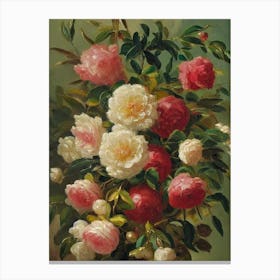 Camellia Painting 3 Flower Canvas Print