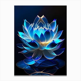 Blue Lotus Holographic 1 Canvas Print