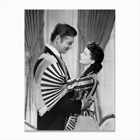 Movie Stars Vivien Leigh And Clark Gable In A Scene From The Film Gone With The Wind Hollywood, California, 1939 Canvas Print