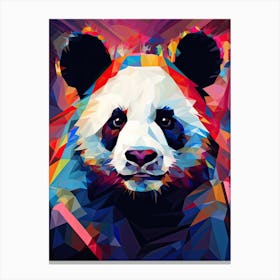 Panda Art In Geometric Abstraction Style 1 Canvas Print