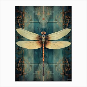 Dragonfly Geometric 3 Canvas Print