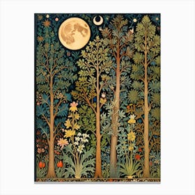 William Morris Moonlight In The Forest 128 Canvas Print