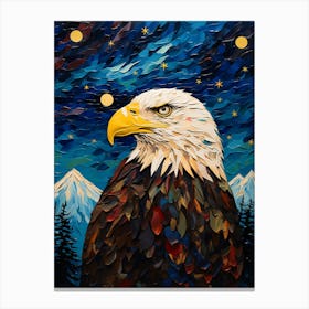 Eagle At Night Canvas Print