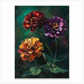 Zinnias 7 Stampe su tela