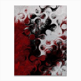 Abstract Red And Black Painting Canvas Print