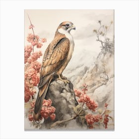 Storybook Animal Watercolour Falcon 2 Canvas Print