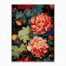 Peony Flower Pattern 1 Canvas Print