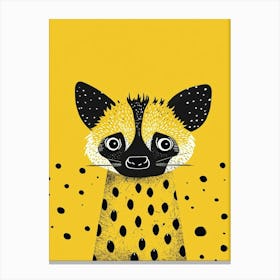 Yellow Hyena Canvas Print