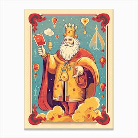 The King Tarot Card Yellow Canvas Print