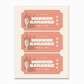 Shower Karaoke - Peach Bathroom Canvas Print