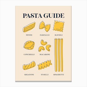 Pasta Guide Canvas Print